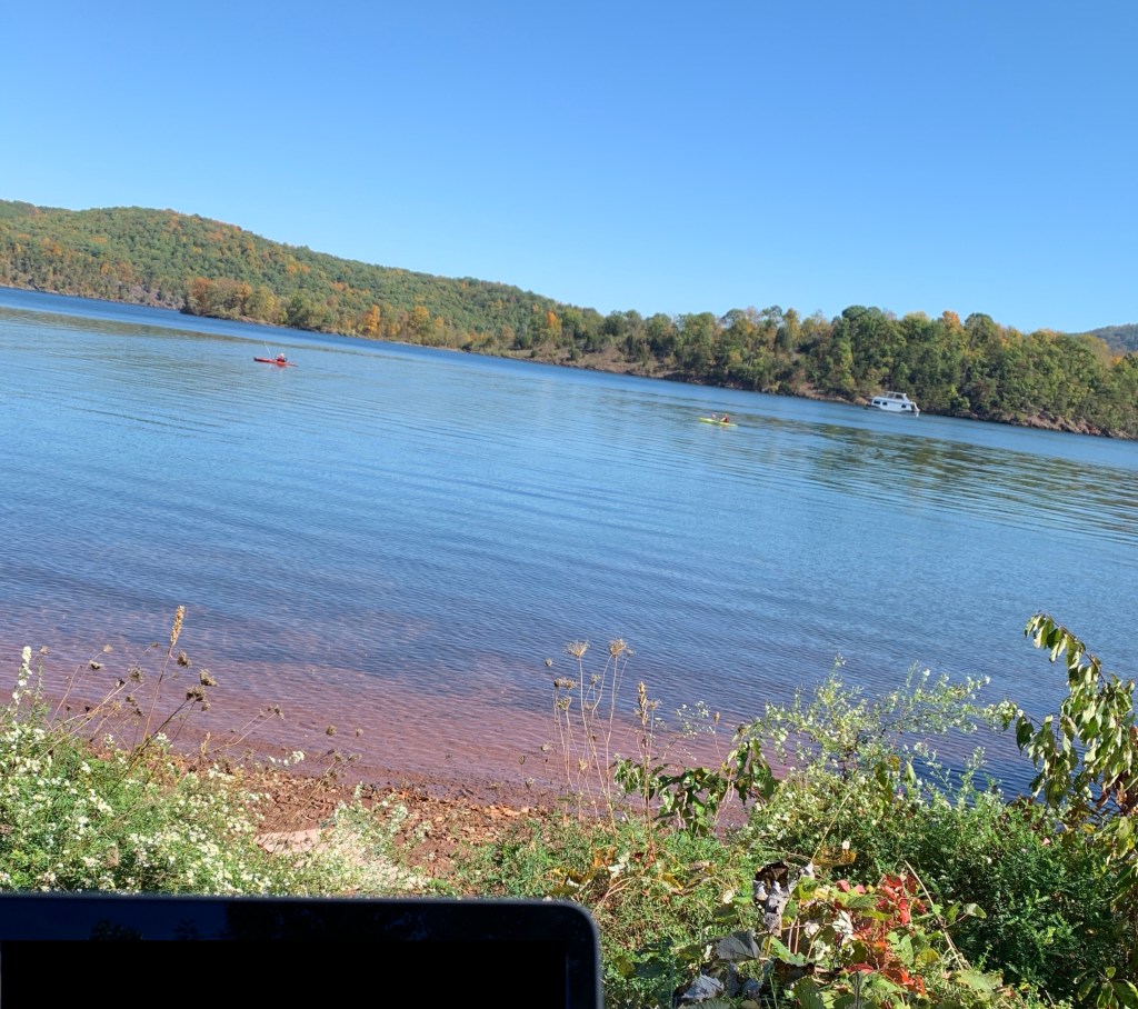 Lake view while working from camp.